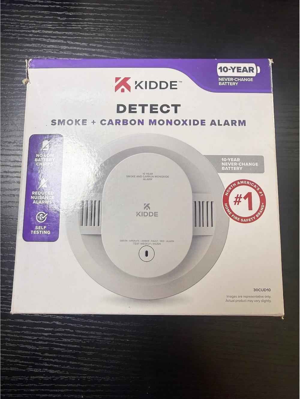 Kidde Smoke and Carbon Monoxide Alarm 10-Year Battery Life Model 30CUD10